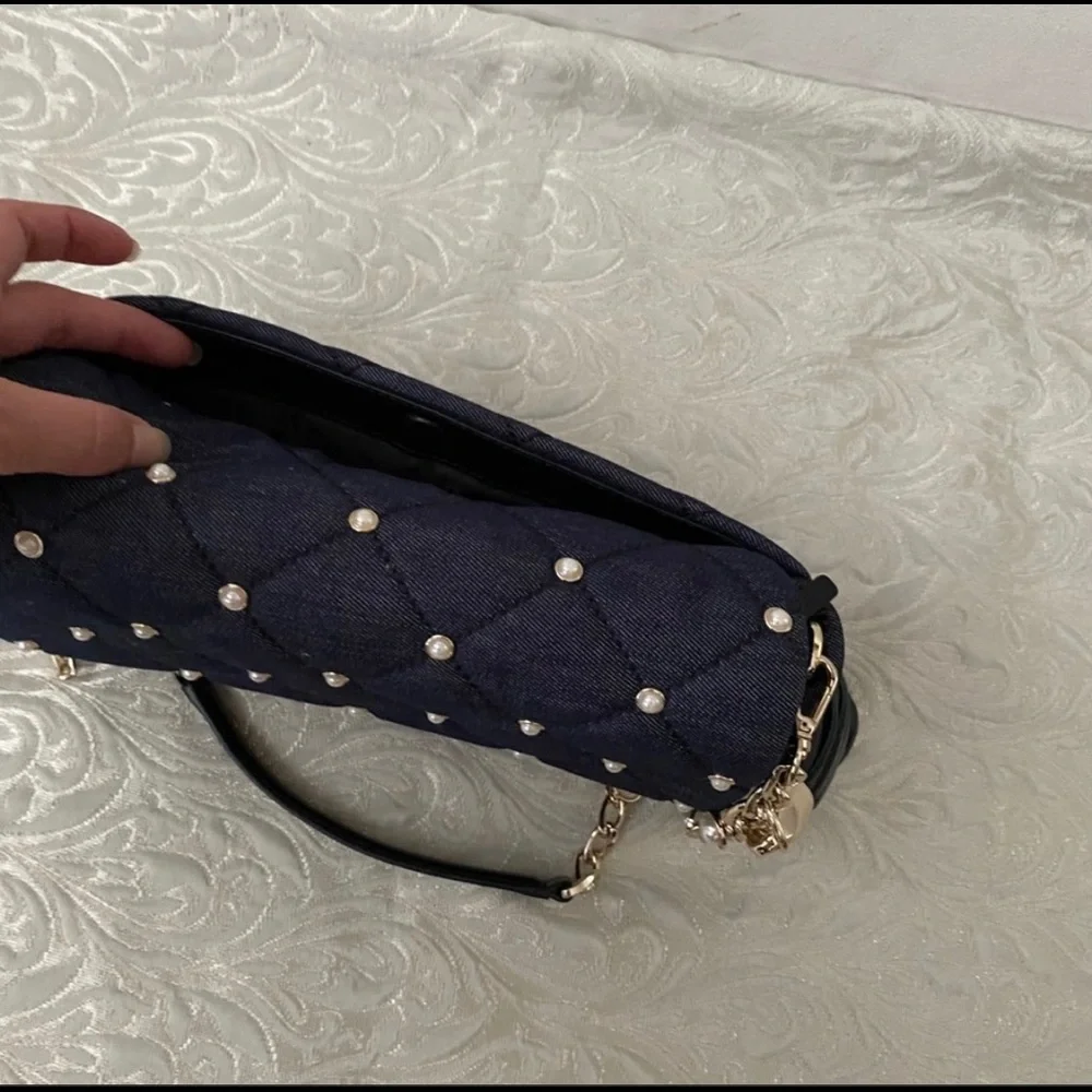 🟡 NWOT Kate Spade ♠️ Denim Shoulder Bag - Picture 3 of 5